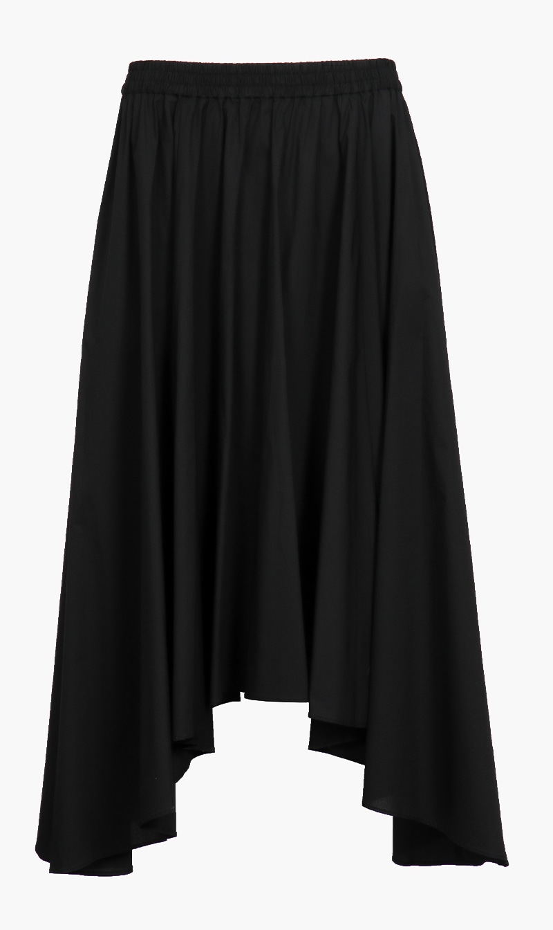 

Cotton Poplin Skirt, Black