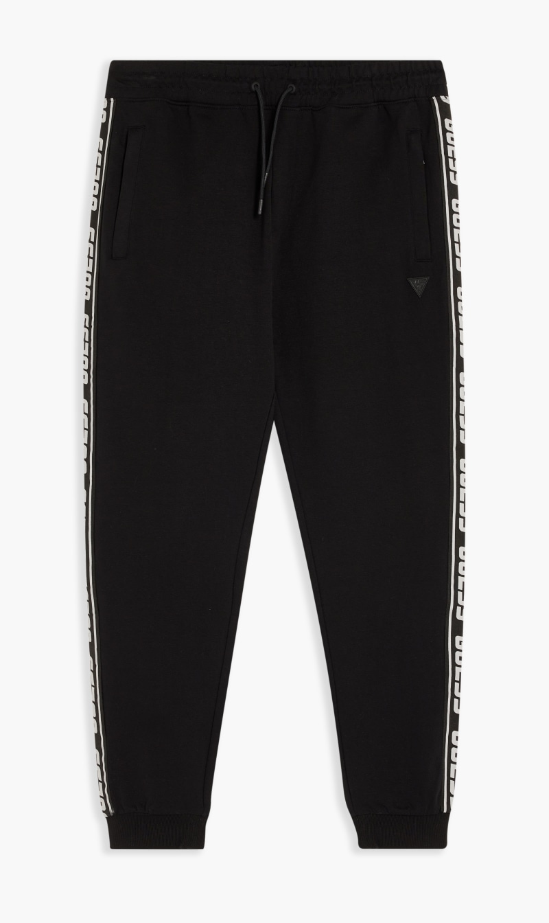 

Guess Black Arlo Sweatpants Organic Clear Fleece for Men | The Deal Outlet