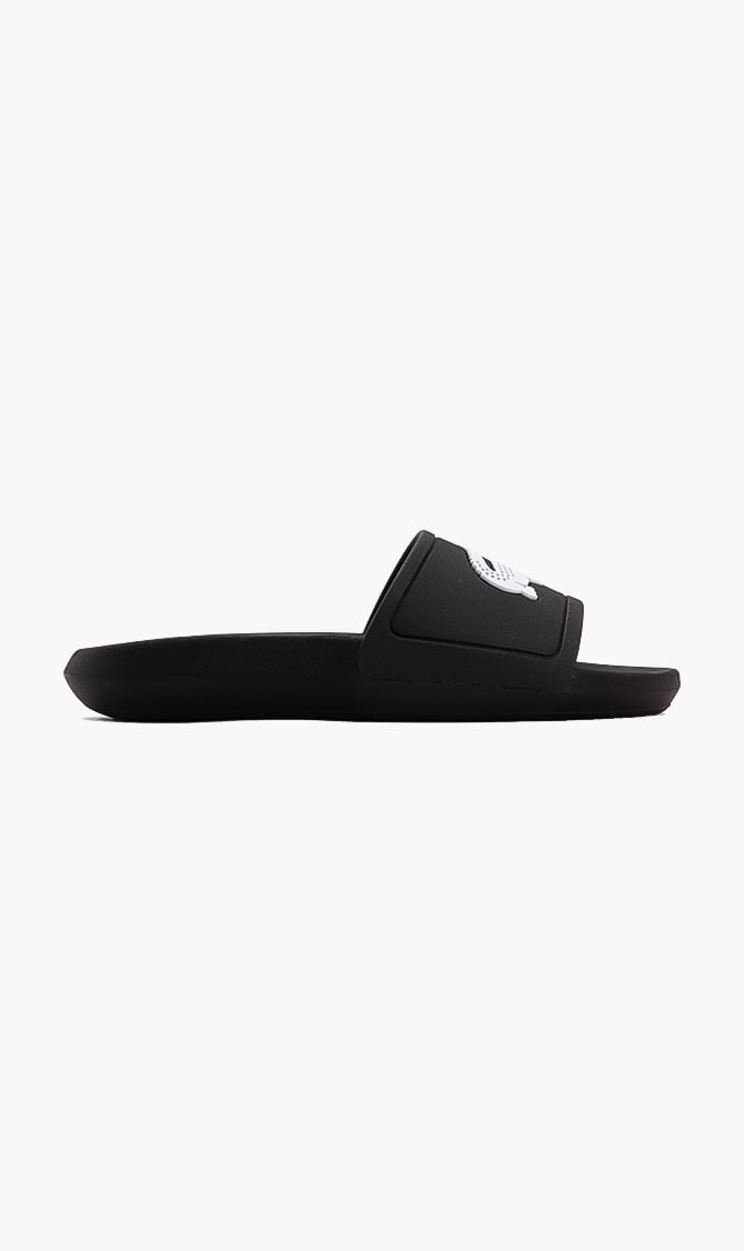 

Lacoste Black Oversized Croc Slides for Women | The Deal Outlet