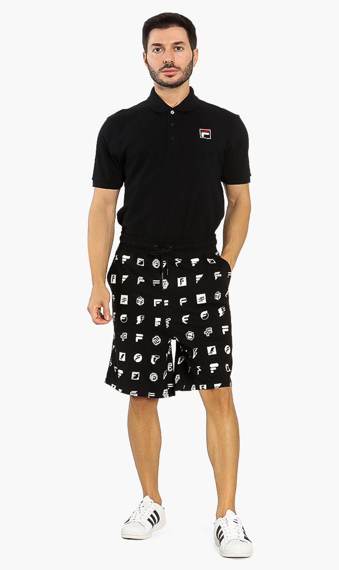 

Icon All Over Print Shorts, Black