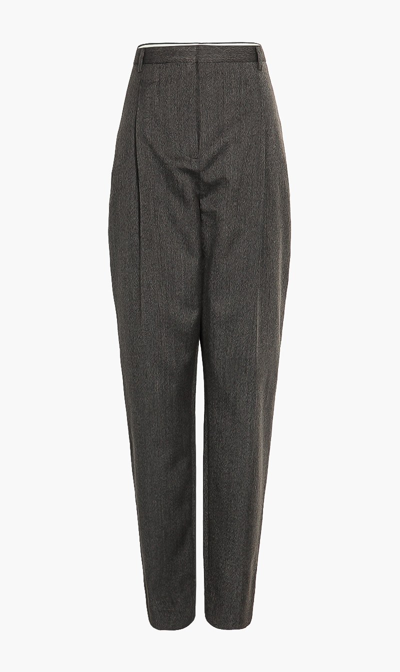 

Tory Burch Grey Wool Blend Trousers for Women | The Deal Outlet