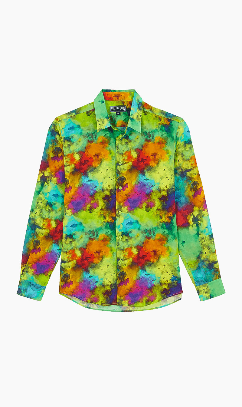 

Vilebrequin Green Printed Colored Shirt for Men | The Deal Outlet