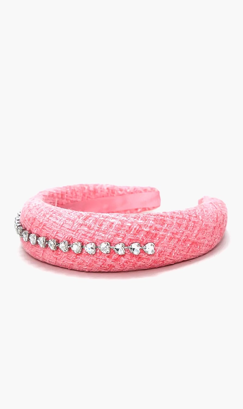 

Pink Textured Woven Hairband