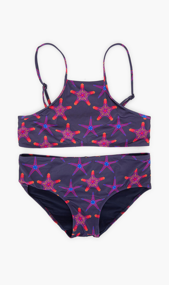 

Two Pieces Starfish Dance Swimsuit, Purple