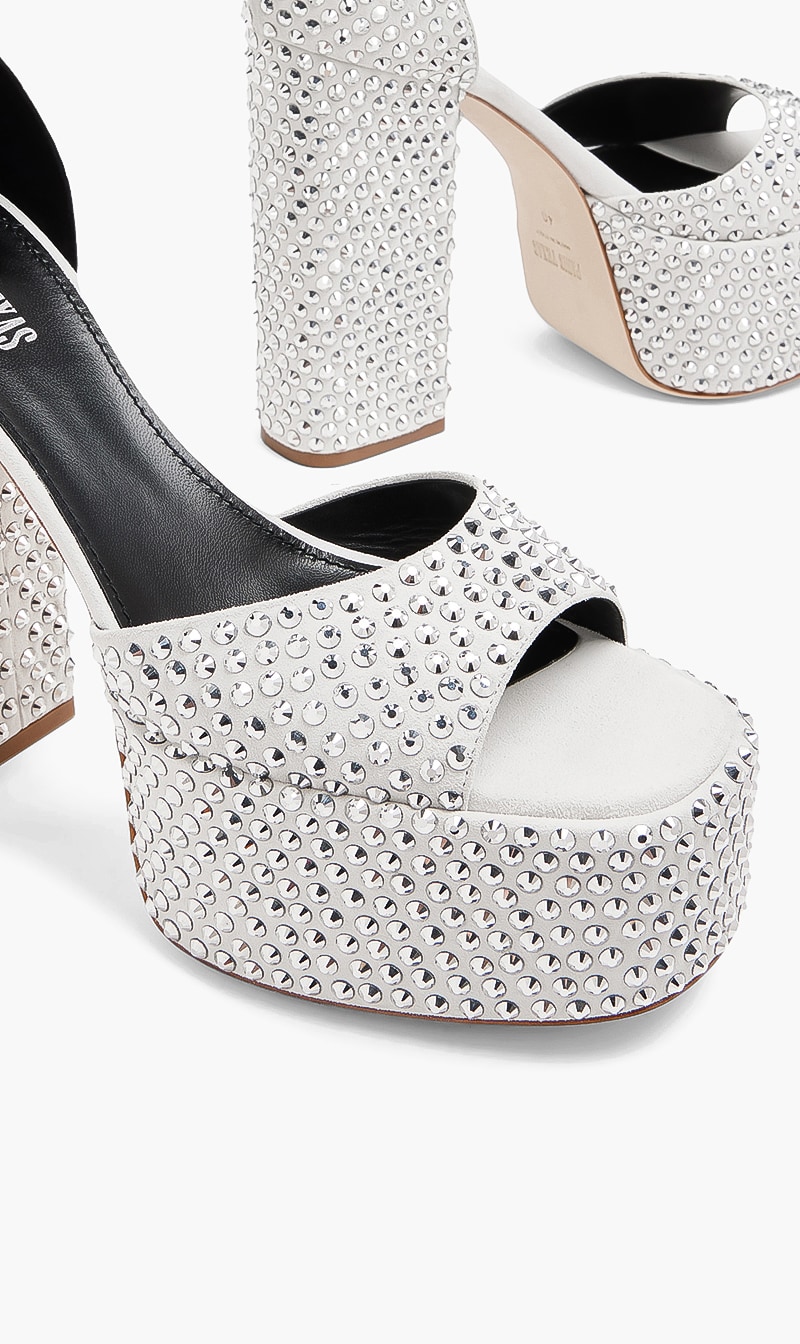 

Paris Texas Silver Holly Tatiana Platform Sandal for Women | The Deal Outlet