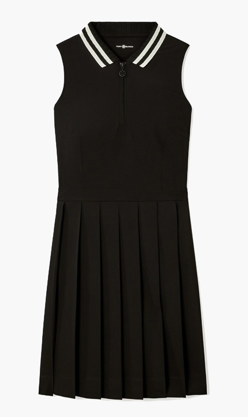 

Tory Burch Black Performance Pleated Golf Dress for Women | The Deal Outlet
