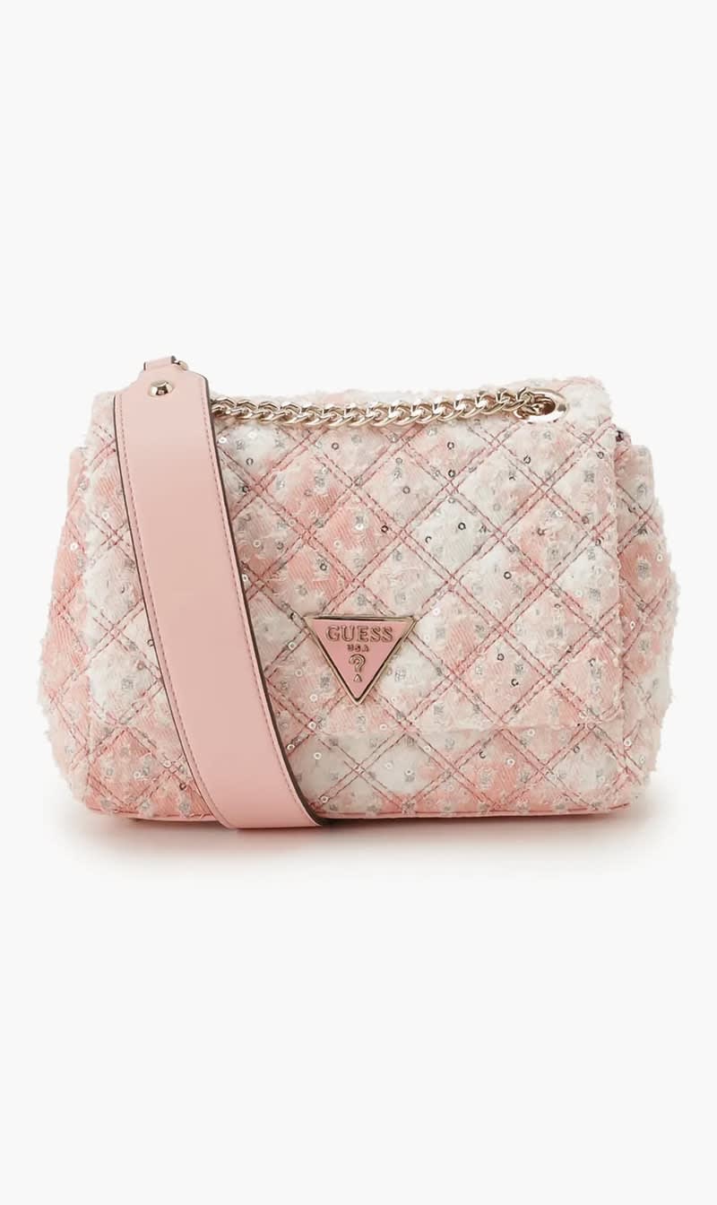 

Guess Pink Rianee Sequinned Mini Crossbody Bag for Women | The Deal Outlet