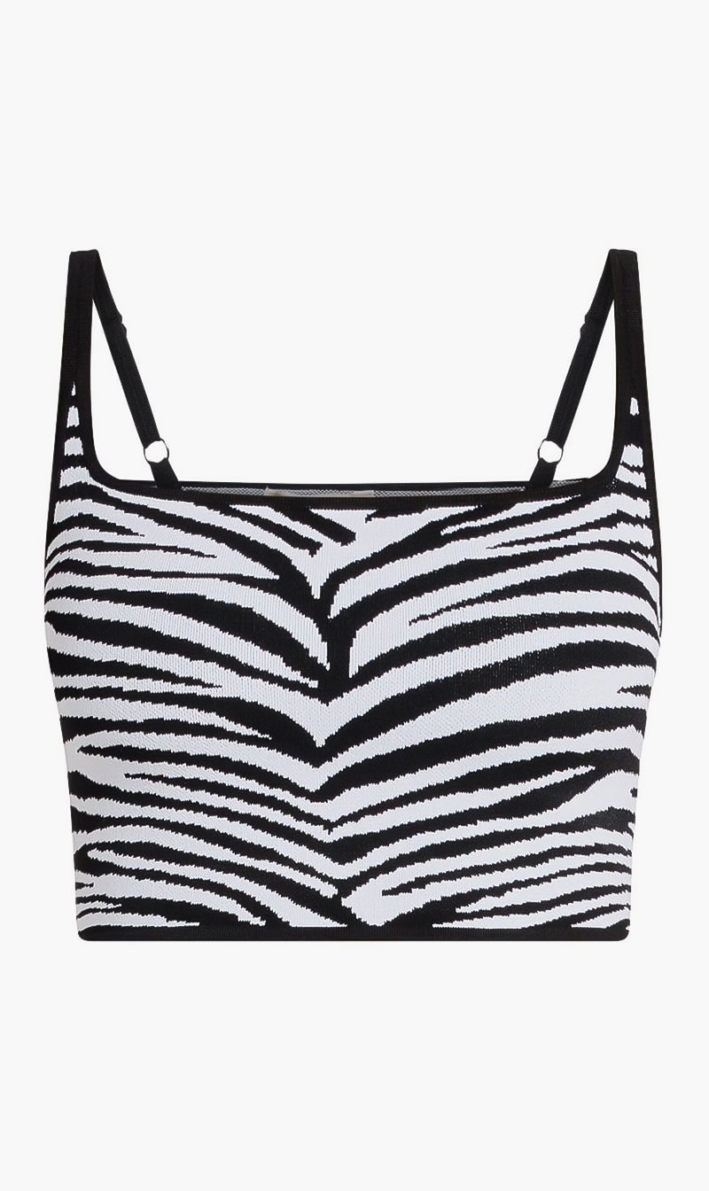 

Michael Kors Multi-color Zebra Spine True Crop Top for Women | The Deal Outlet