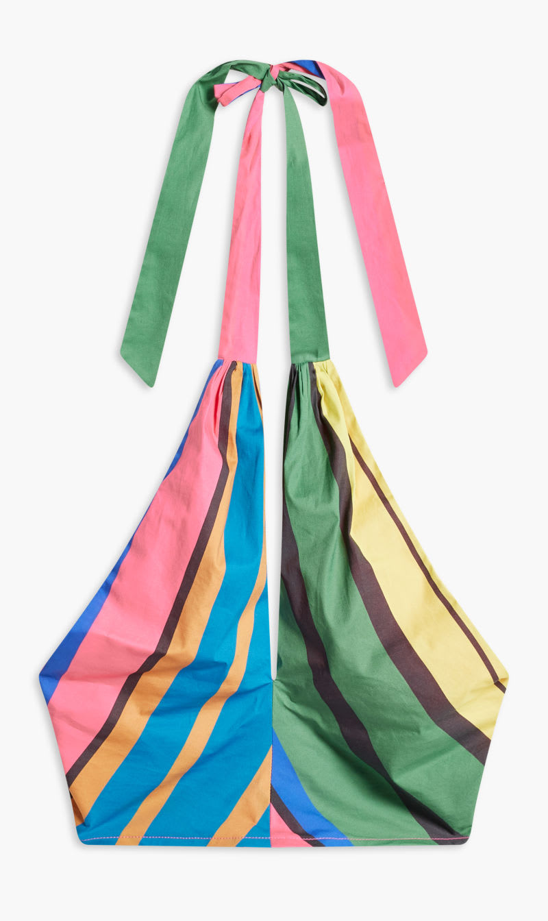 

Staud Green Smocked Kai Top for Women | The Deal Outlet