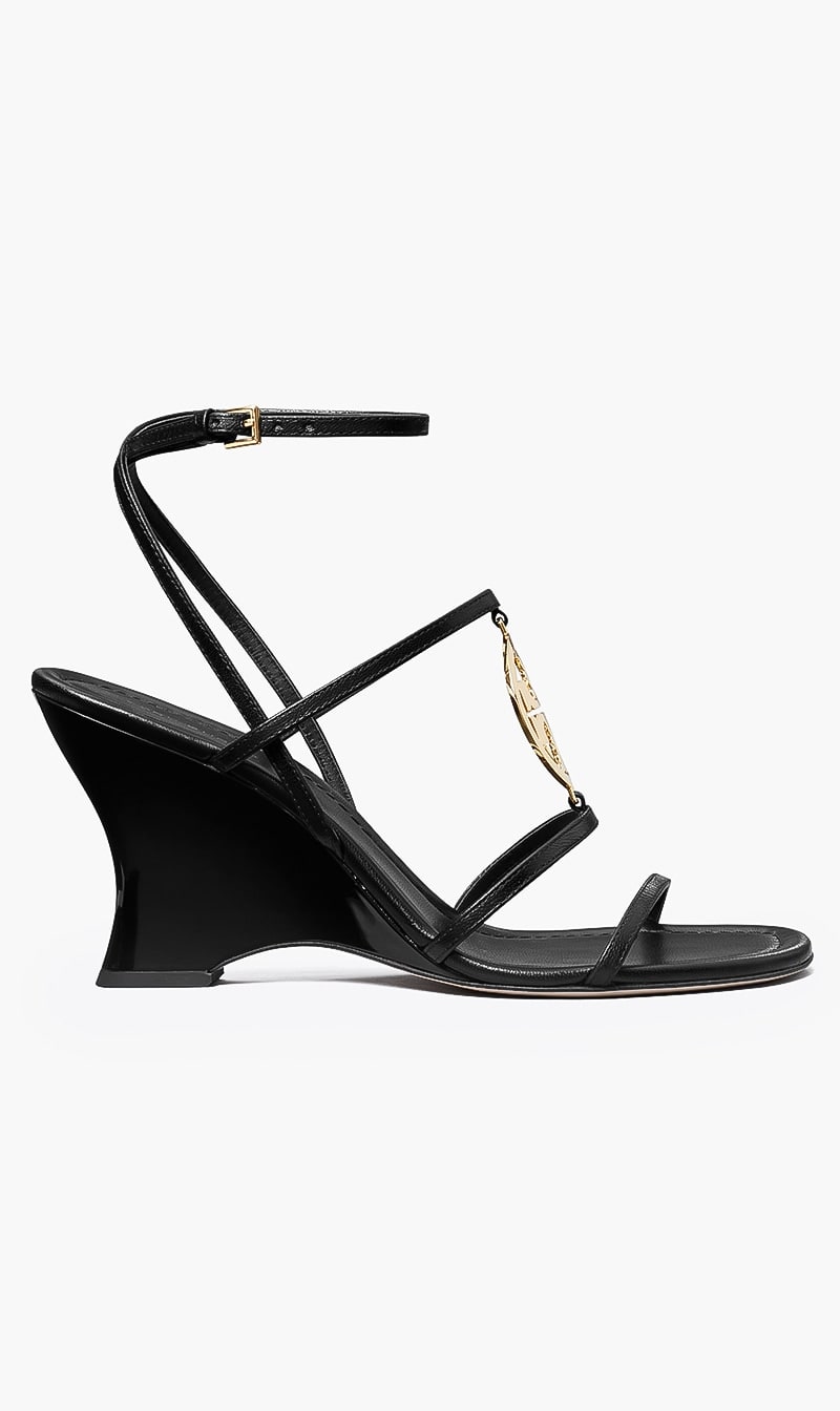 

Tory Burch Black Capri Miller Wedge 85mm for Women | The Deal Outlet