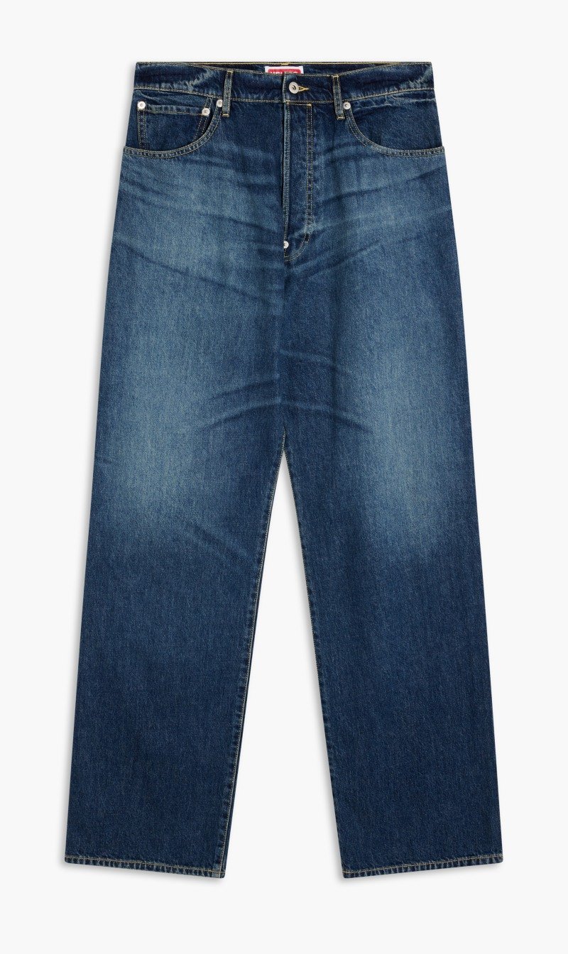 

Kenzo Blue Dark Stone Suisen Relaxed Jean for Men | The Deal Outlet