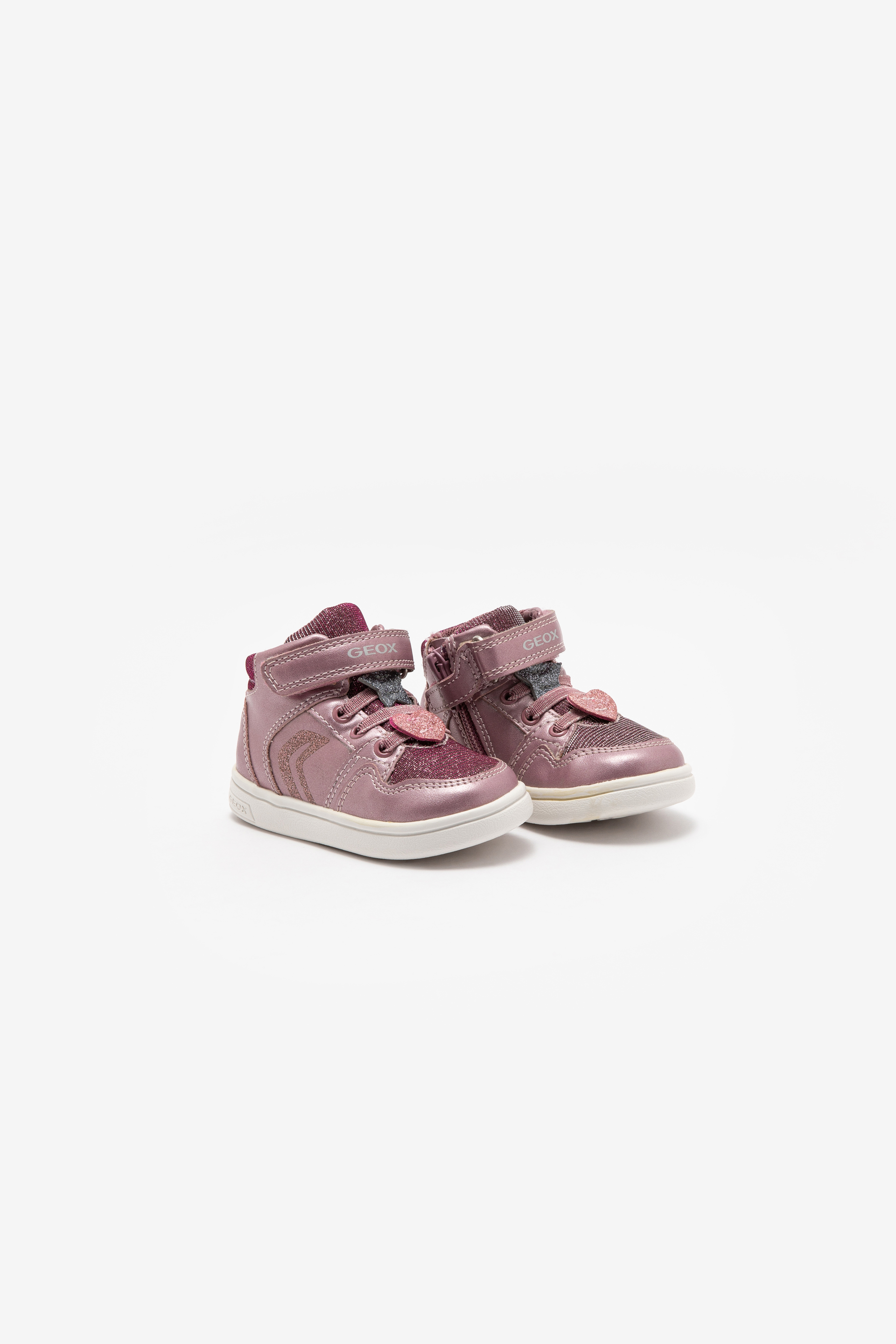 

Geox Djrock High Top Glittered Sneakers
