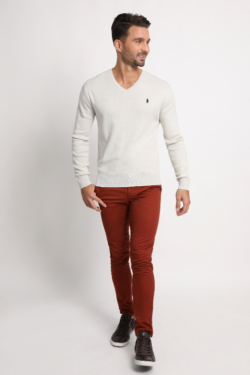 

Ralph Lauren White Pima Slim Pull-over for Men | The Deal Outlet