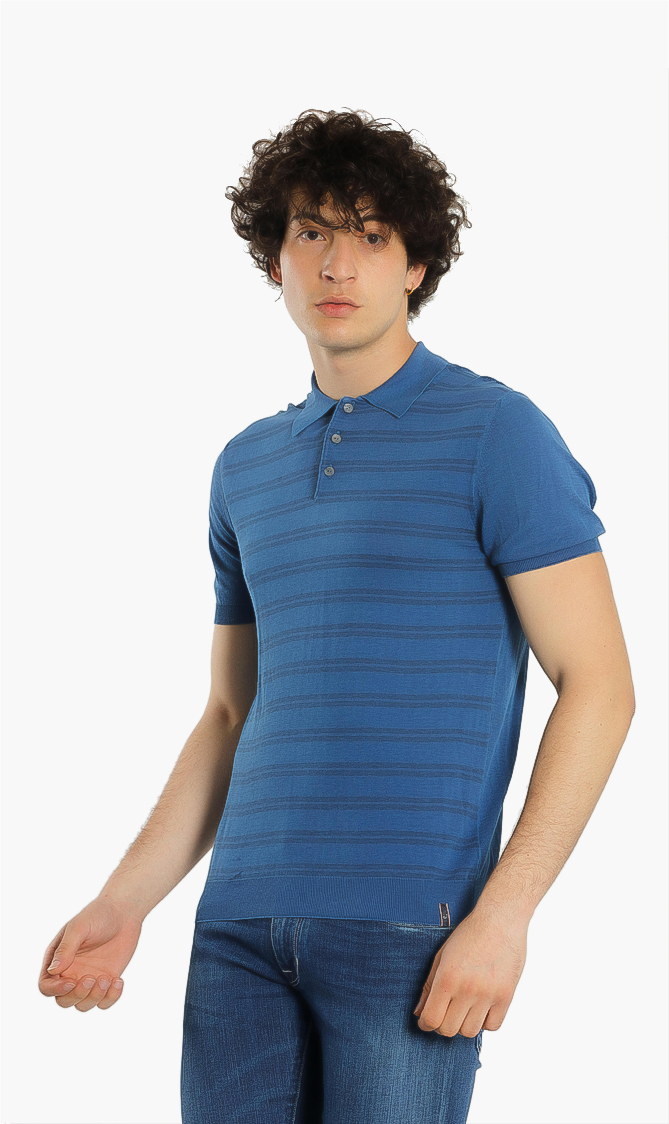 

JACOB COHEN Striped Polo Shirt