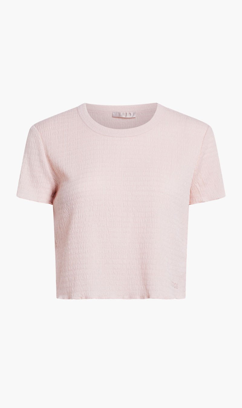 

Guess Pink Smoked Top for Women | The Deal Outlet