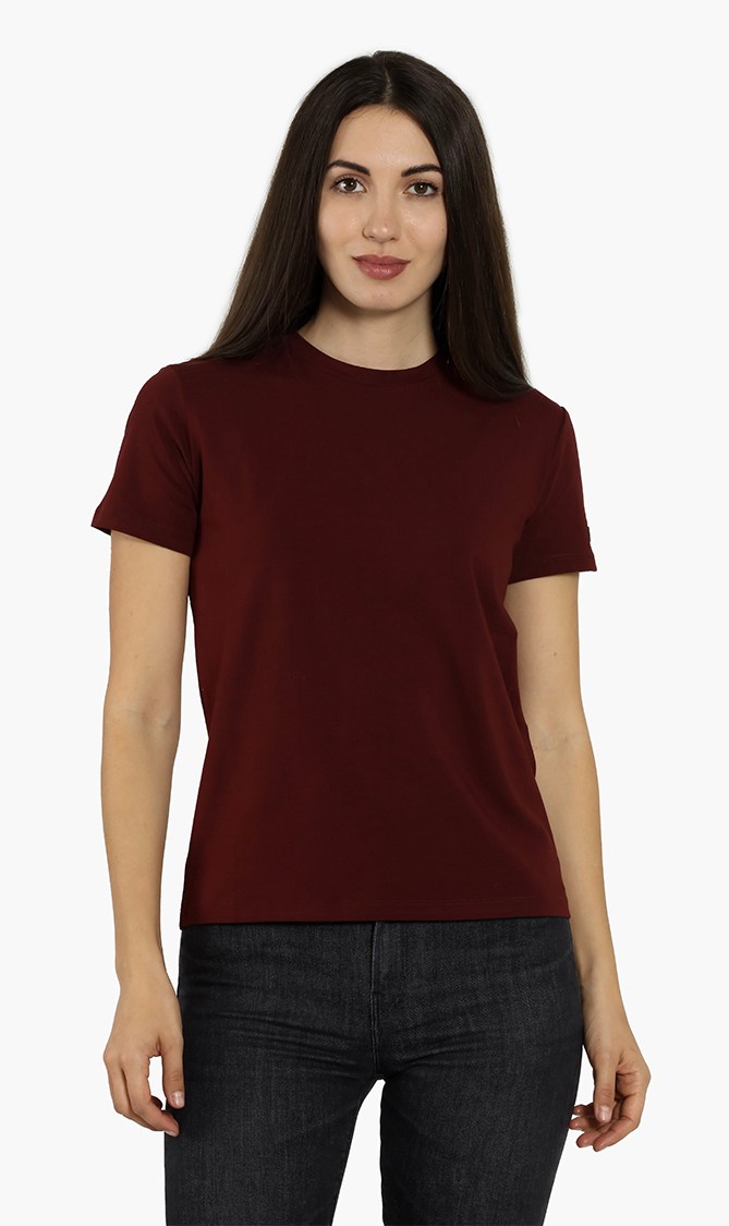 

Cotton Crew-neck T-shirt, Red