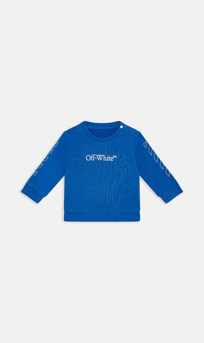 

Off-white Blue Bookish Diag Crewneck Blue White for Boys | The Deal Outlet