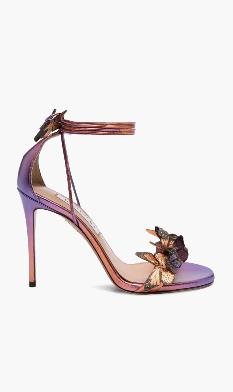 

Aquazzura Firenze Orange 105mm Papillon Sandals for Women | The Deal Outlet