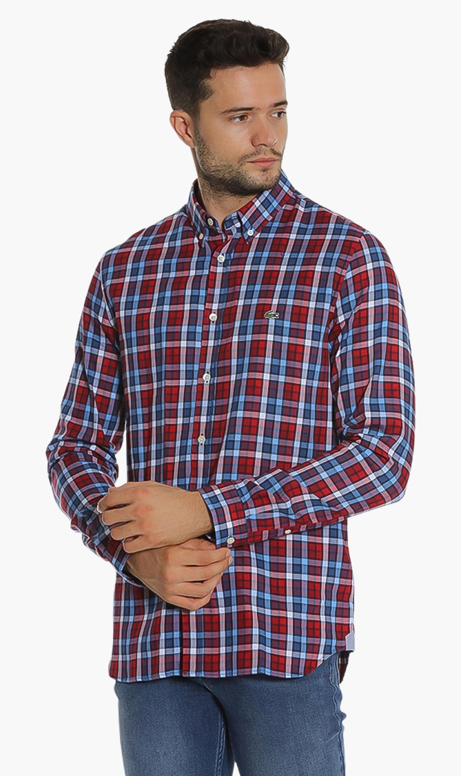 

Lacoste Regular Fit Checked Long Sleeves Shirt