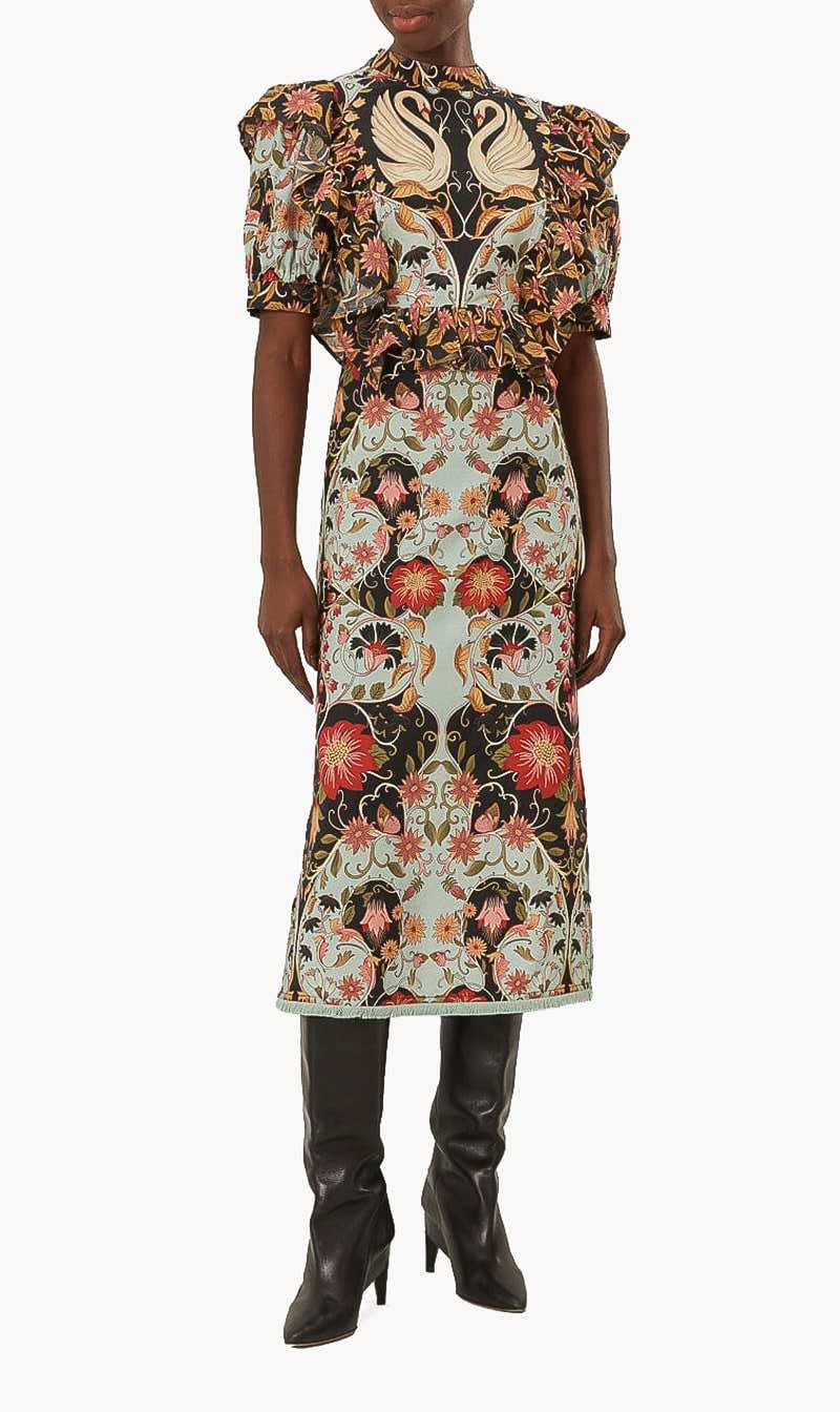 Farm Rio Multi-color Flowing Beauty Midi Dress for Women