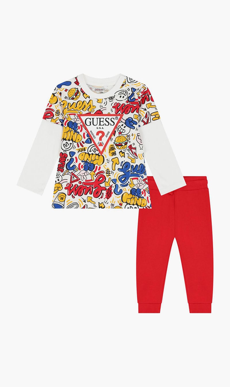 

Guess Multi-color Printed Logo Tracksuit for Boys | The Deal Outlet