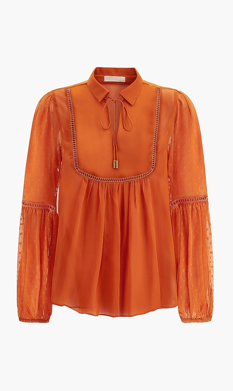 

Josette Chiffon Top, Orange