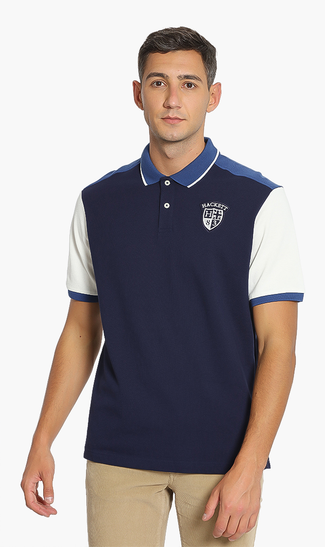 

Hackett London Logo Colorblock Polo Shirt