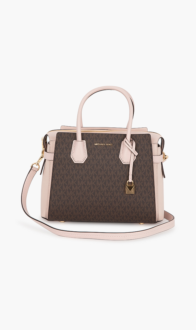 

Michael Kors Mercer Belted Medium Satchel Handbag