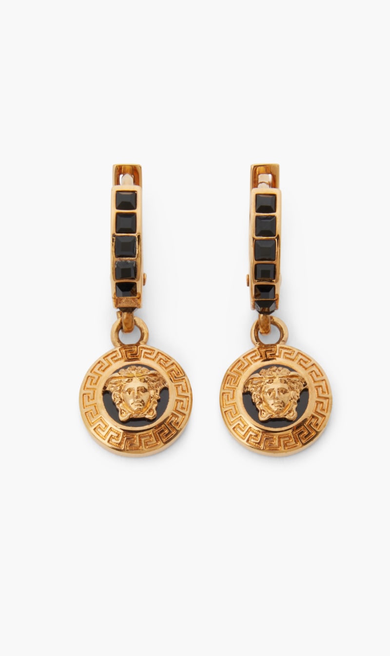 

Earrings Tribute Medusa Coin Enamel Crys Huggie