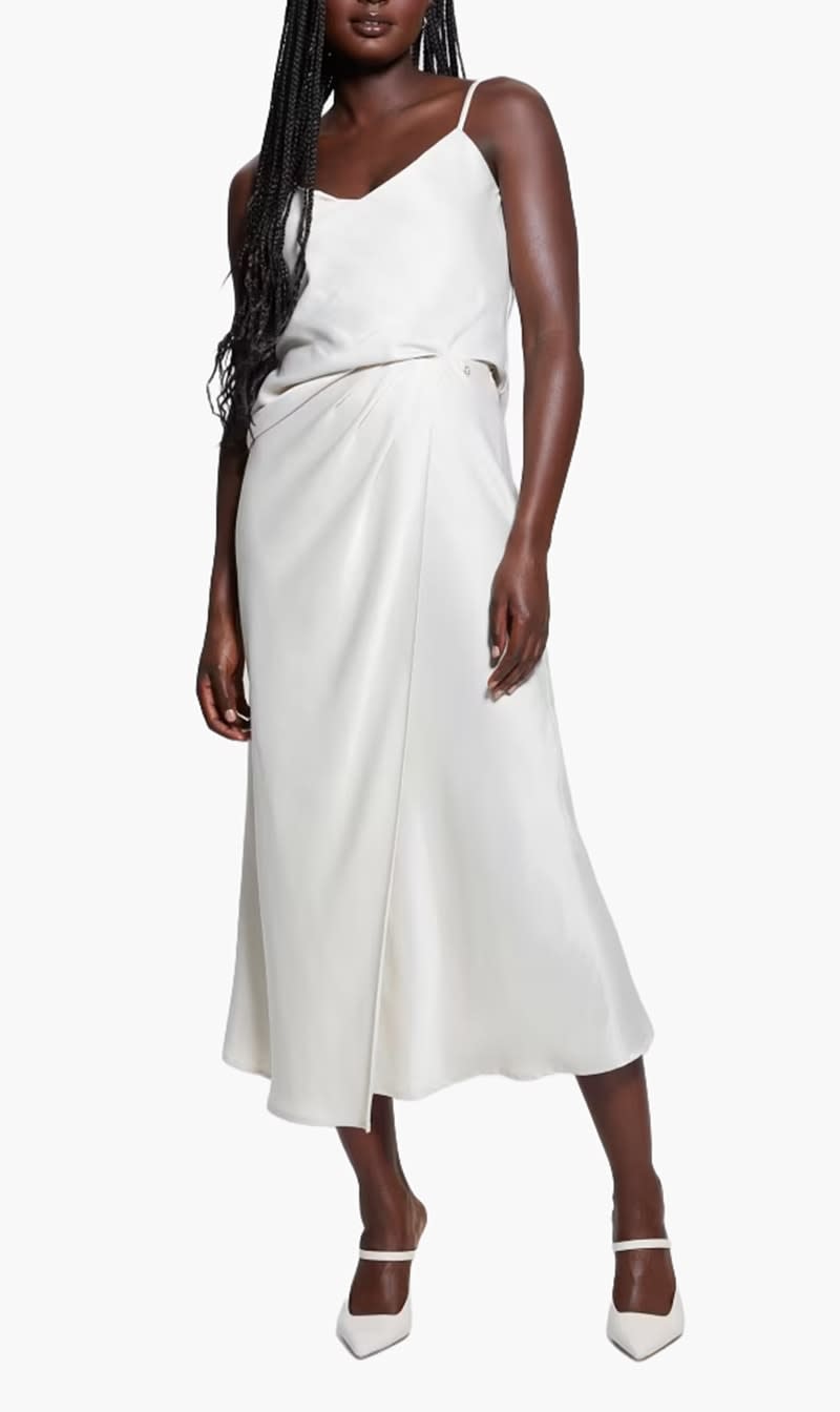 

Guess Multi-color Anastasia Midi Satin Skirt for Women | The Deal Outlet