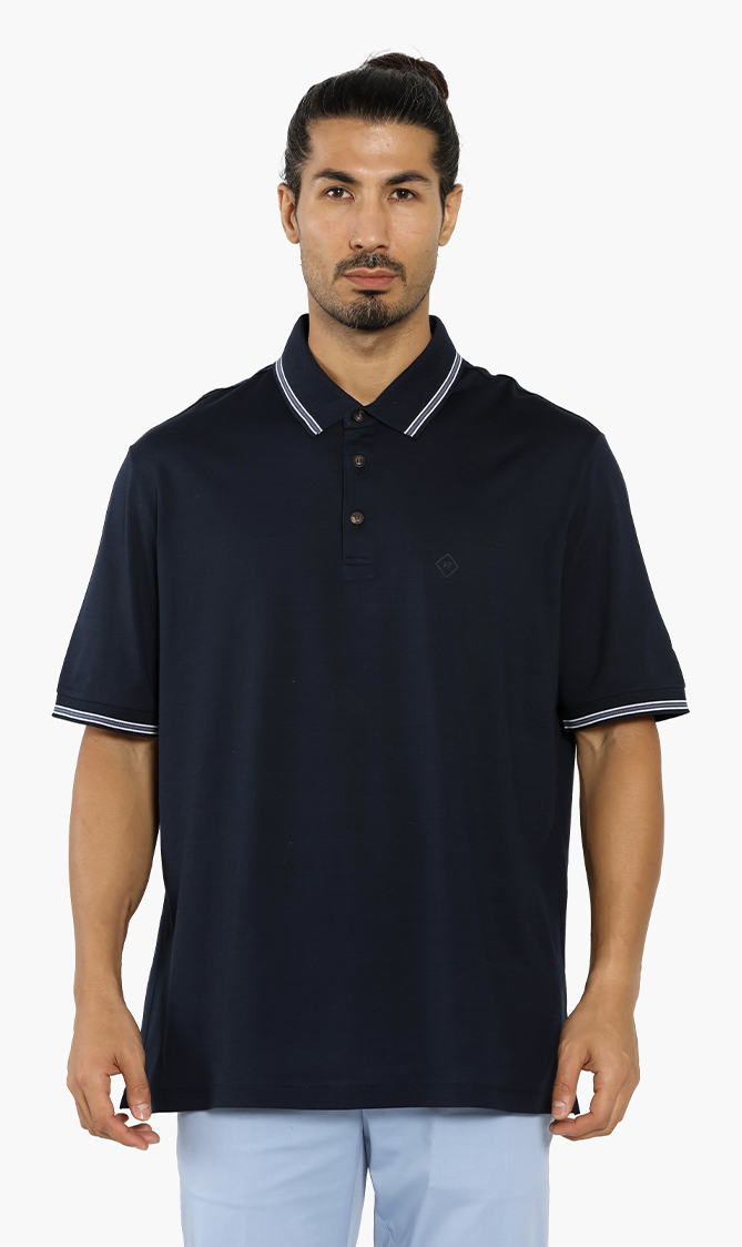 

Logo Cotton Polo Shirt, Blue
