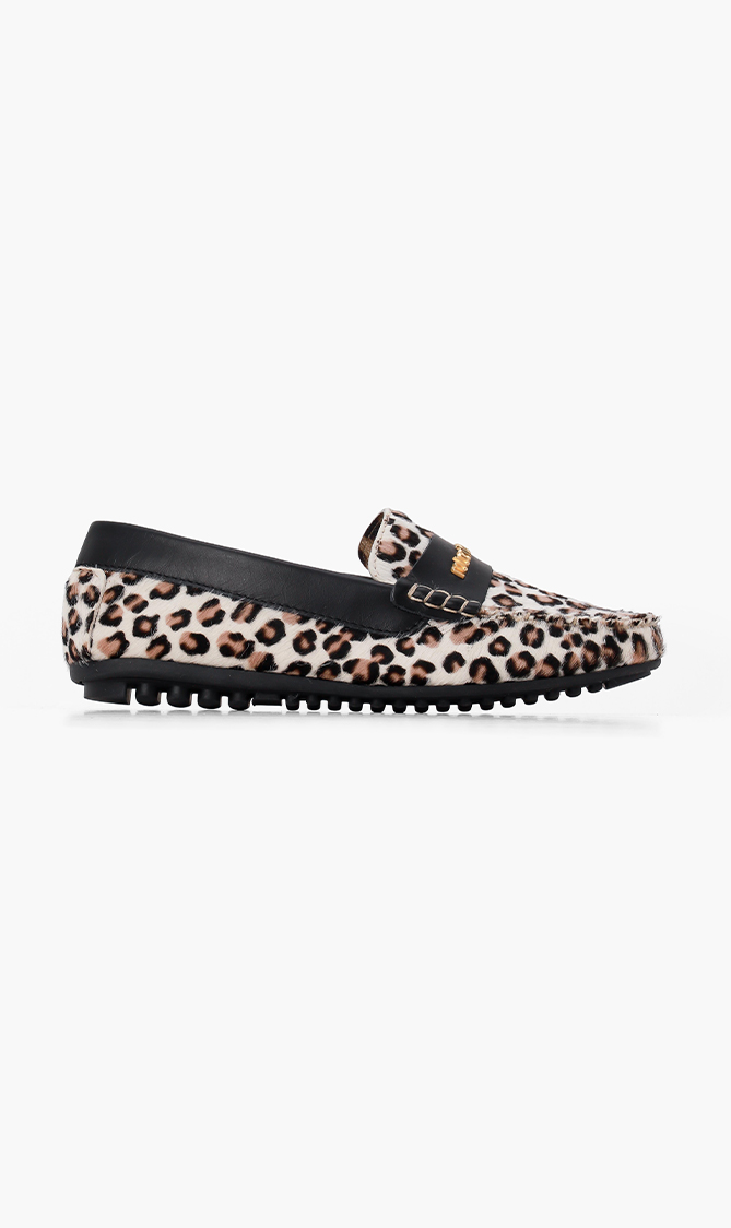 

Roberto Cavalli Leo Fur Leather Loafers