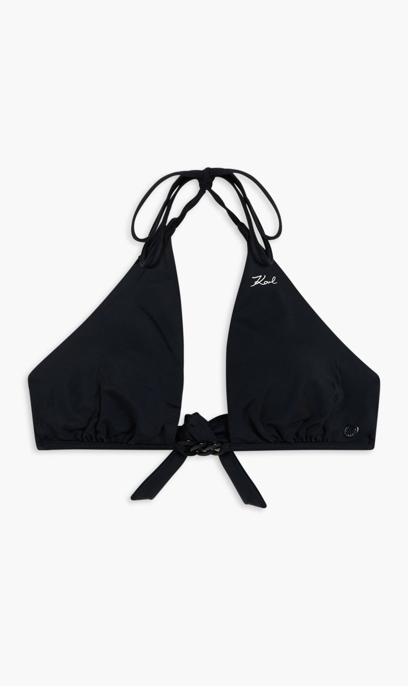 

Karl Lagerfeld Black Triangle Chain Bra for Women | The Deal Outlet