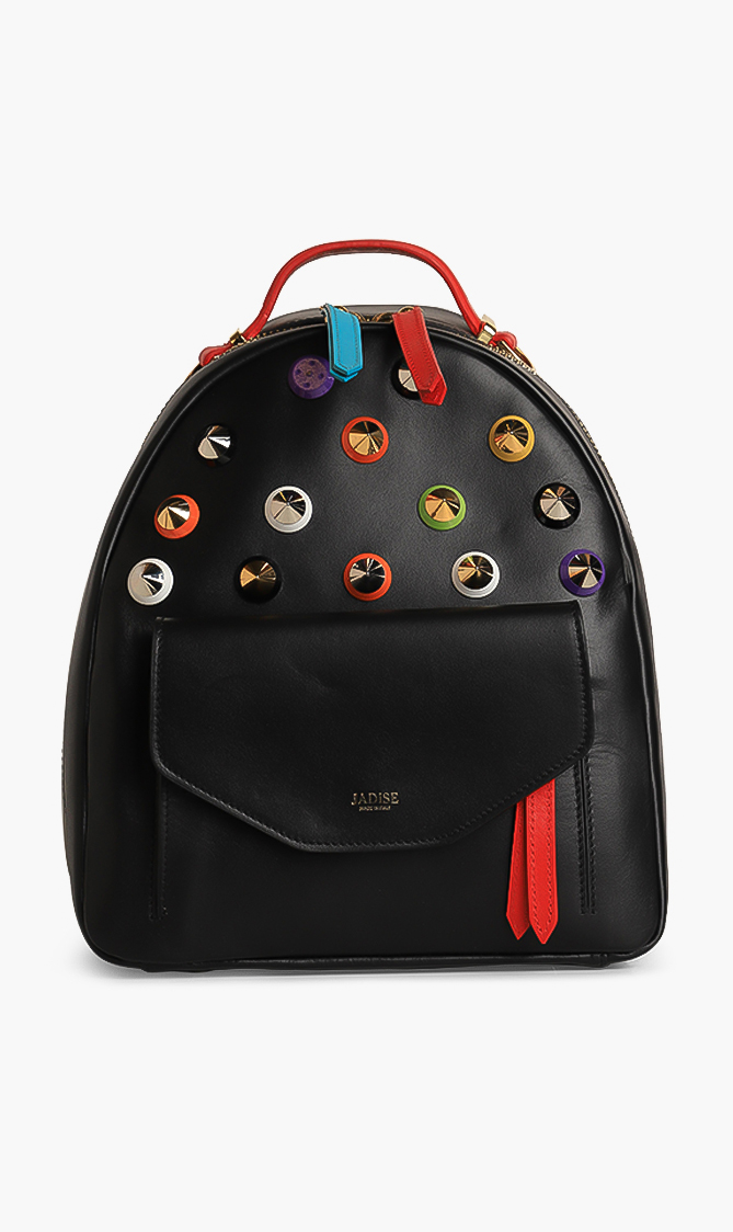 

Jadise Leather Studded Backpack