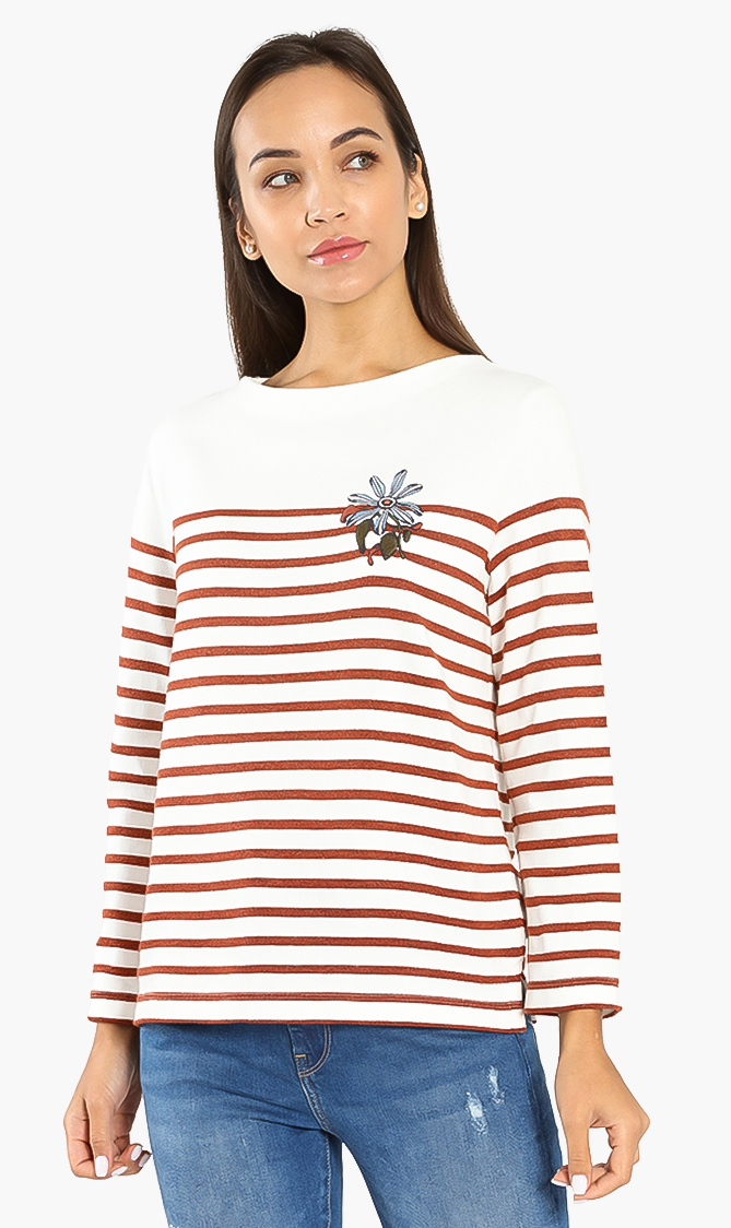 

Petit Bateau Striped Long Sleeves Top