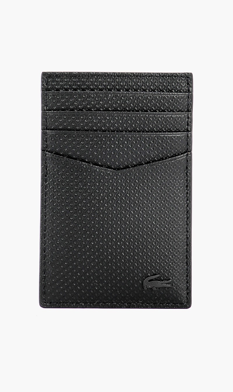 

Vertical Leather Card Holder, Black