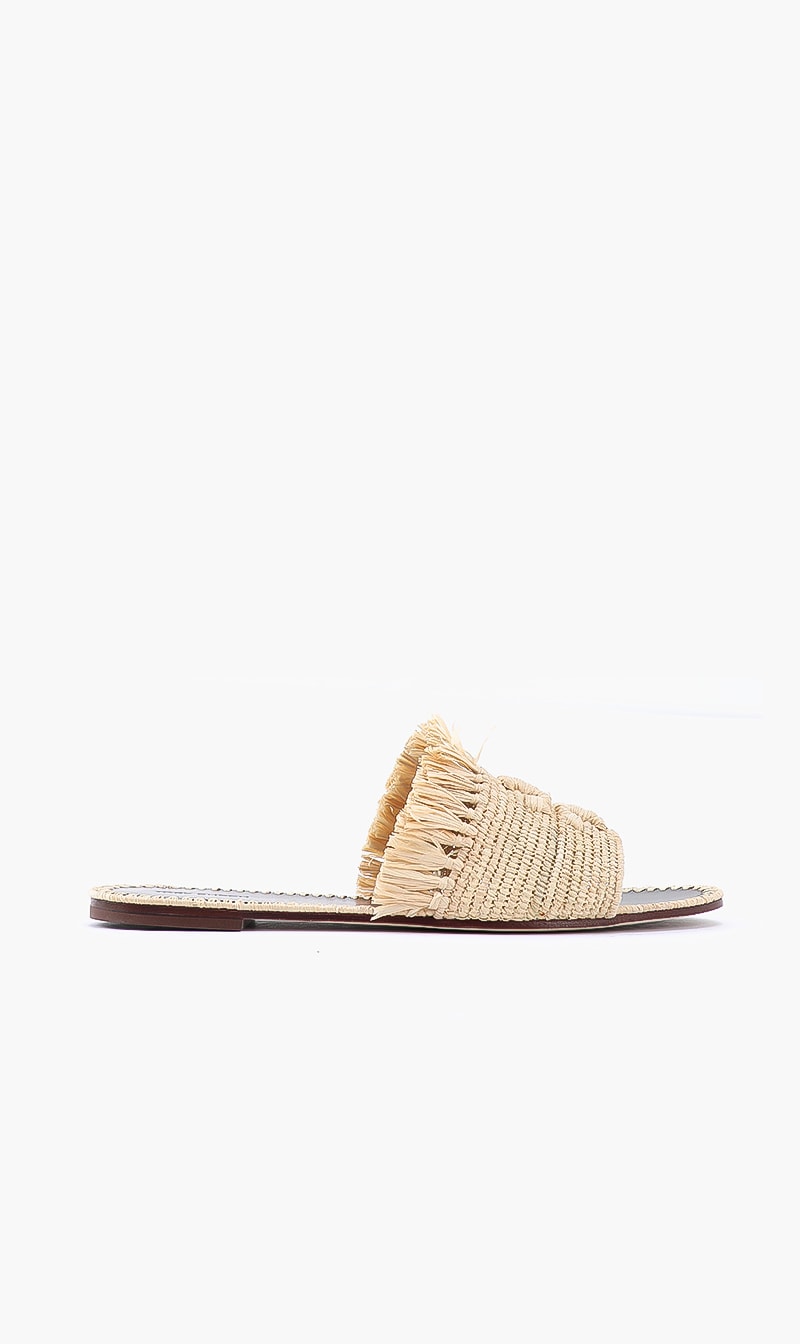 

Tory Burch Eleanor Raffia Woven Slides