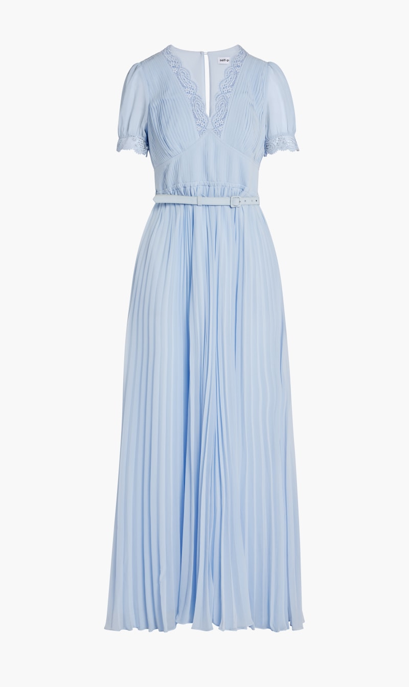 

Self-portrait Blue Blue Chiffon Maxi Dress for Women | The Deal Outlet