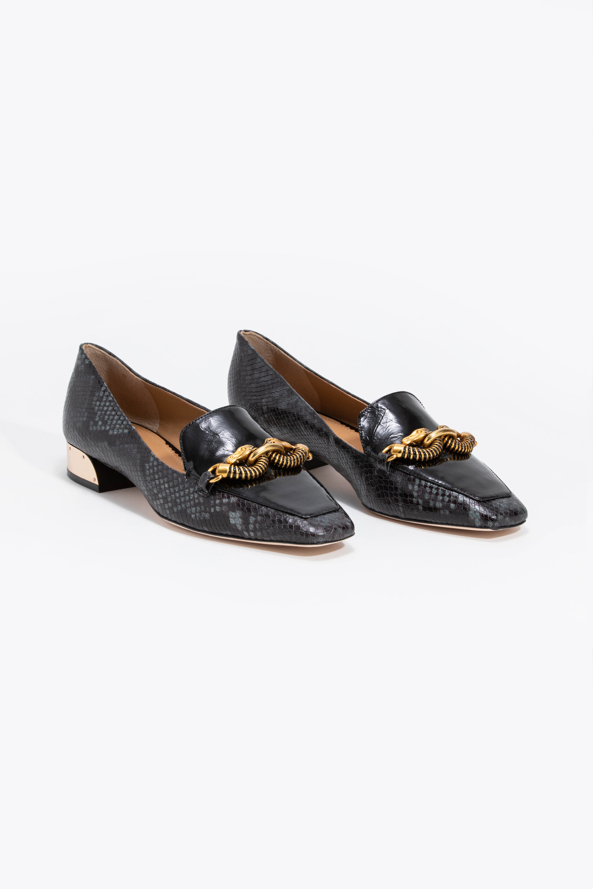 

Tory Burch Jessa Snake Print Loafers
