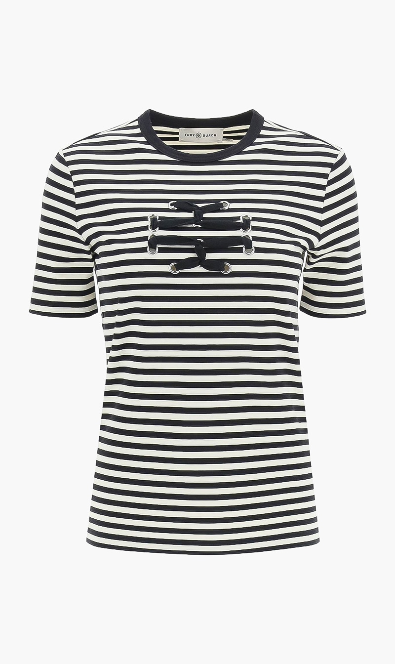 

Striped Logo T-shirt, Black