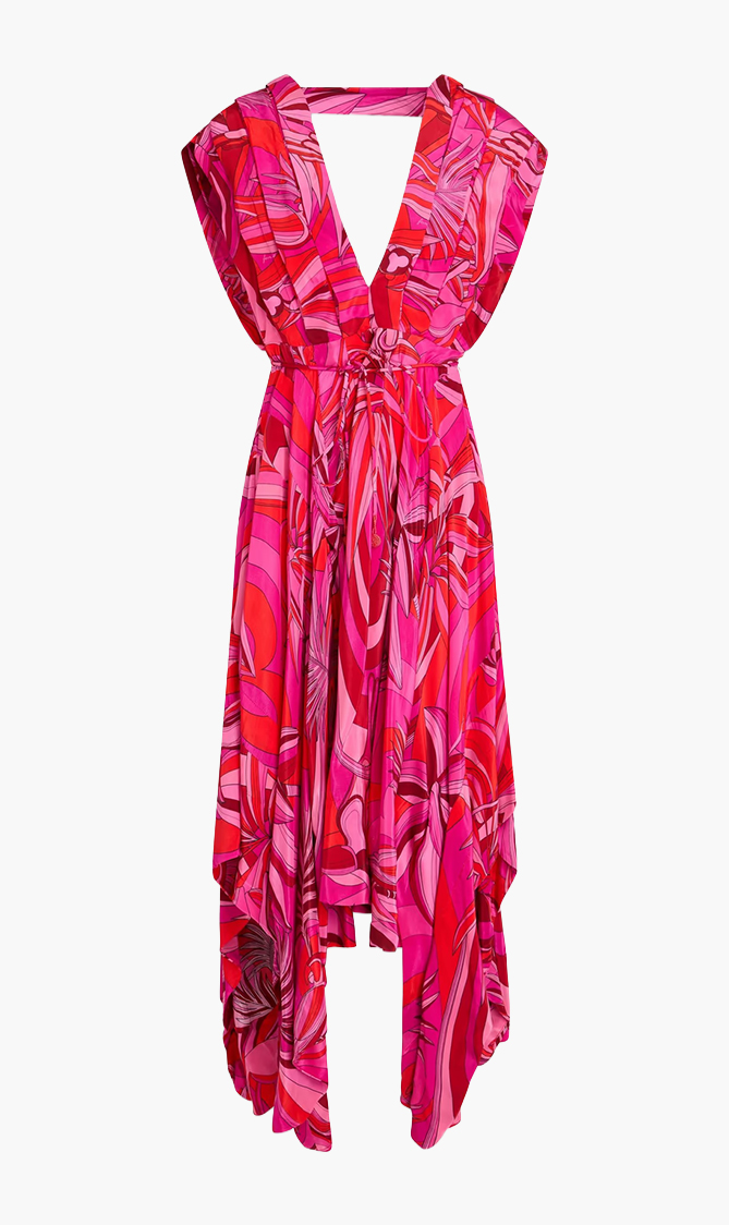 

Farm Rio Red Summer V Neckline Dress for Women | The Deal Outlet