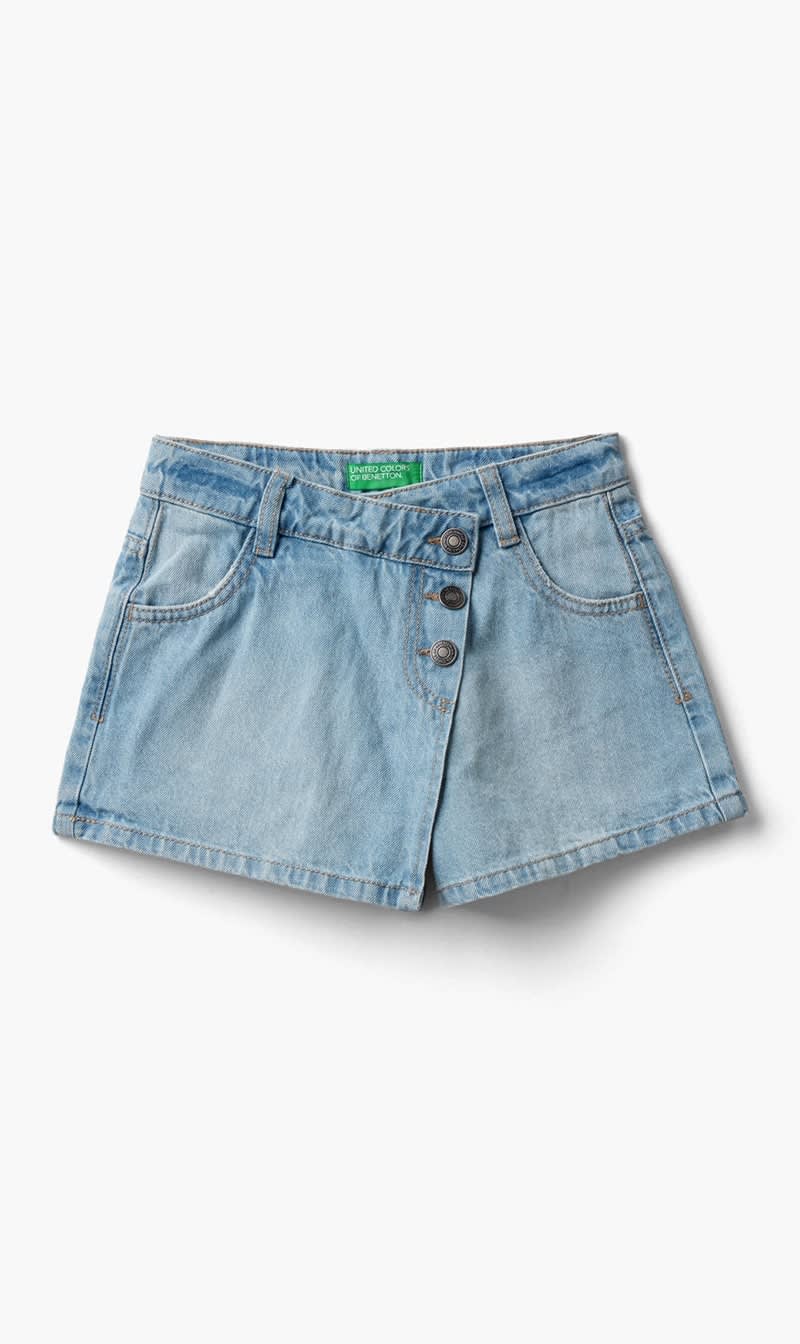 United Colors Of Benetton Light Blue Denim Culottes for Girls