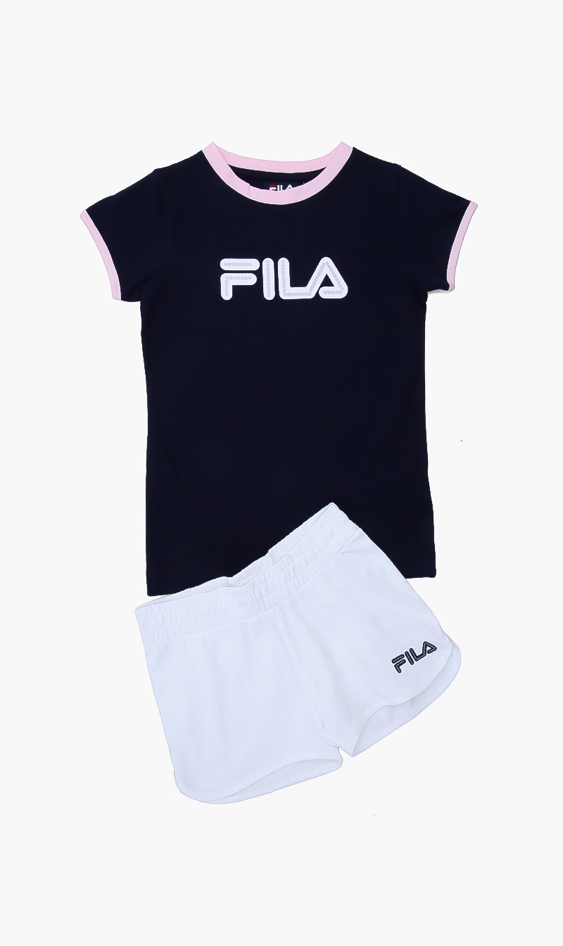

Lulu Solid Tee Shorts Set, Blue