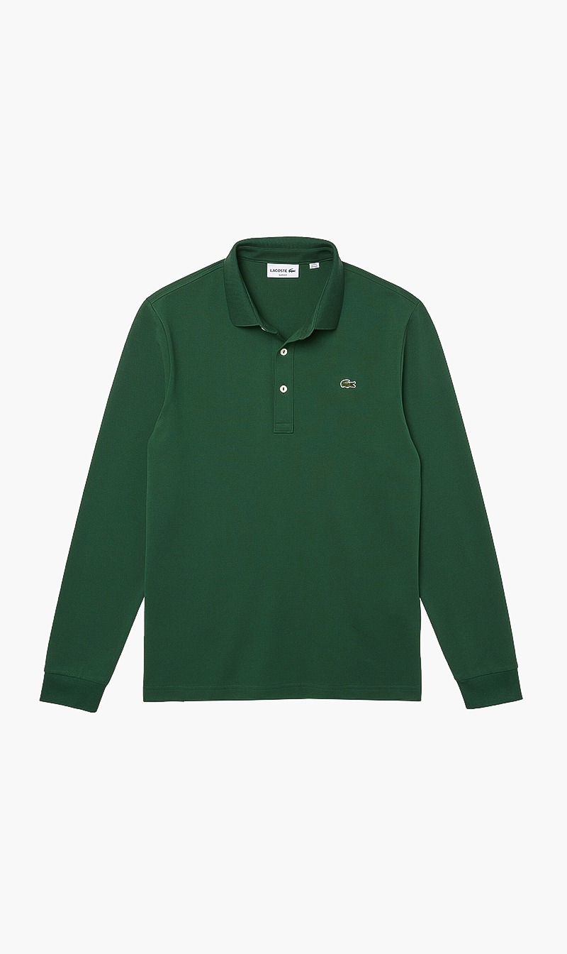 

Slim Fit Long Sleeves Polo, Green