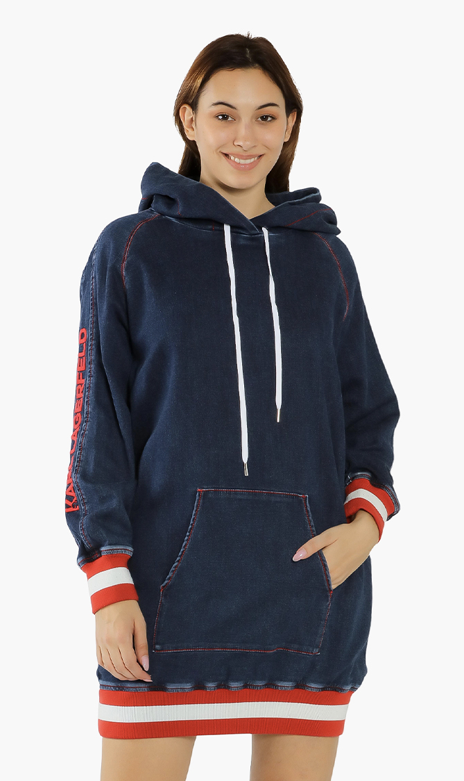 

KARL LAGERFELD Denim Sweatshirt Dress