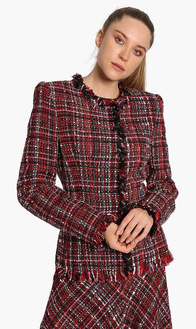 

Alexander Mcqueen Weave Fringe Jackets