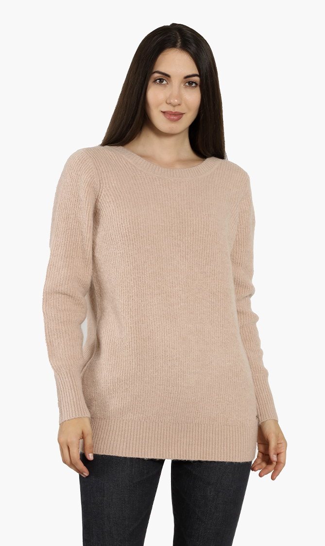 

Banded V-back Sweater