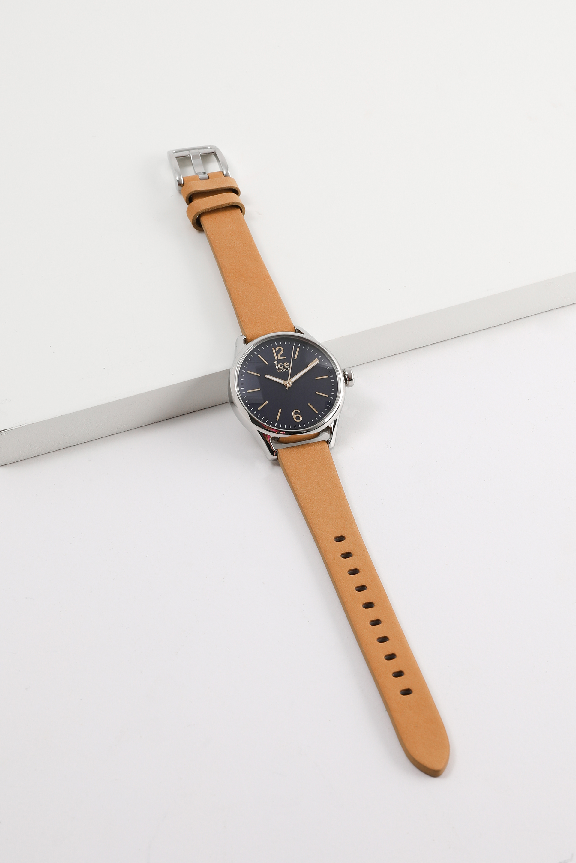 

Ice Watch Ice Time Small Leather Beige Blue Analog Watch