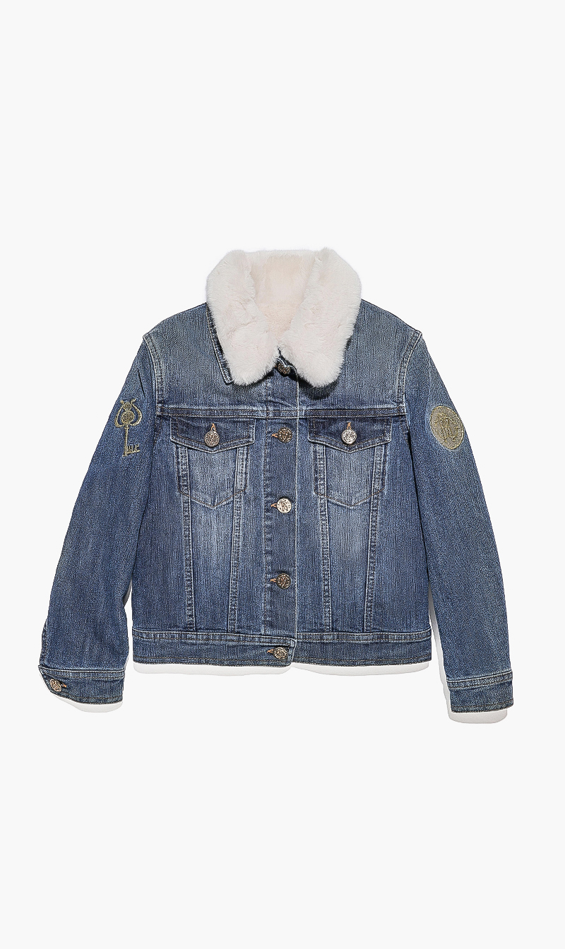 

Roberto Cavalli Ecofur Denim Jacket