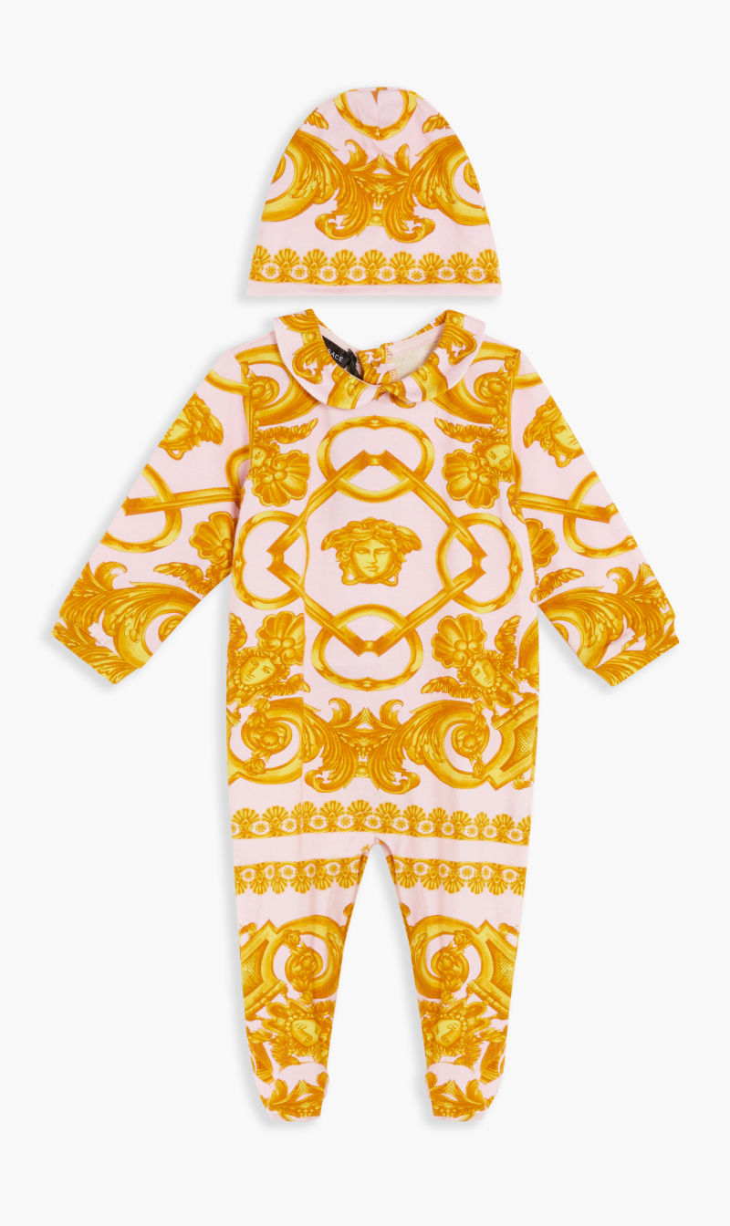 

Ng Gift Set 2 Pc Onesie Hat Ao Barocco Pink, Multi-color